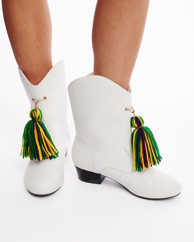 SongLily Women's Marching Boots with Mardi Gras Tassels - Little Miss Muffin Children & Home