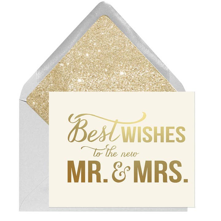 Ginger P Designs Best Wishes Mr and Mrs Wedding Greeting Card - Little Miss Muffin Children & Home