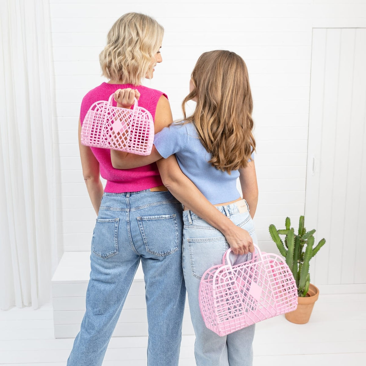 Sun Jellies Retro Basket Jelly Bag in Bubblegum Pink - Little Miss Muffin Children & Home