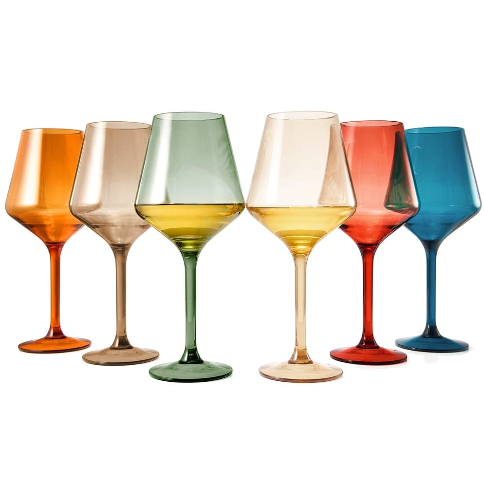 Pastel shatterproof acrylic wine glasses by The Wine Savant