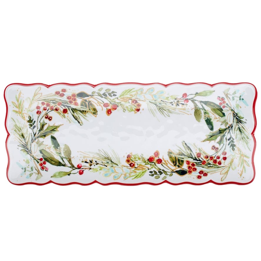 Certified International Certified International "Christmas Gatherings" Melamine 19"x8" Rectangle Platter - Little Miss Muffin Children & Home