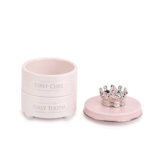 Demdaco Pink Princess Crown First Tooth & Curl Keepsake Box - Little Miss Muffin Children & Home