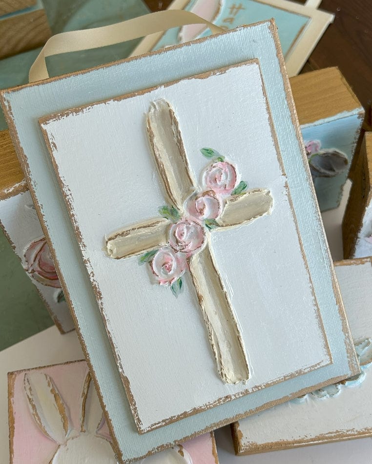 Coddiwomple Cross with Roses Pane - Little Miss Muffin Children & Home