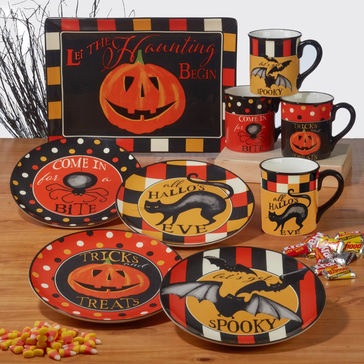 Certified International Spooky Halloween 8.5" Dessert Plate, 4 Available Styles - Little Miss Muffin Children & Home
