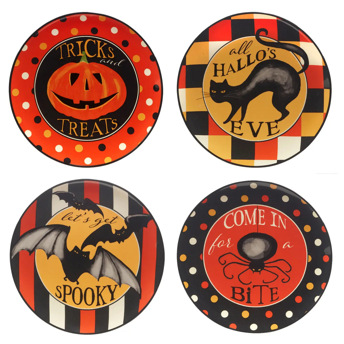 Certified International Spooky Halloween 8.5" Dessert Plate, 4 Available Styles - Little Miss Muffin Children & Home