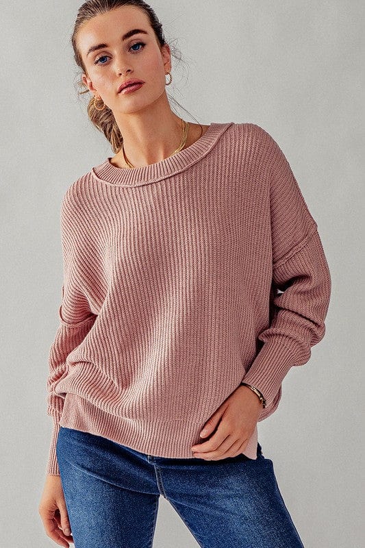 Urban Daizy Urban Daizy Relaxed Fit Rib Knit Sweater - Little Miss Muffin Children & Home