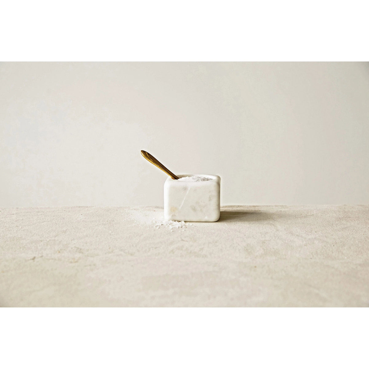 Creative Co-Op Creative Co-op Marble Bowl with Brass Spoon - Little Miss Muffin Children & Home