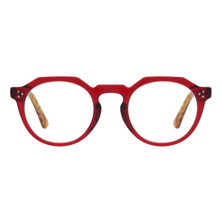 Ryan Simkhai Eyeshop Parker Red Front Tortoise Arms Temples Blue Light Blocking Readers - Little Miss Muffin Children & Home