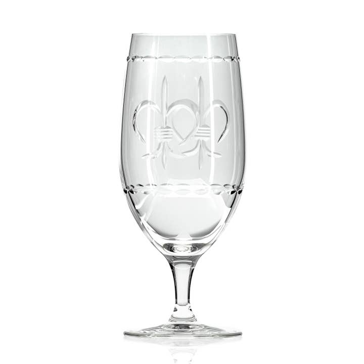 Rolf Glass Fleur De Lis 16oz Footed Iced Tea Glass - Little Miss Muffin Children & Home