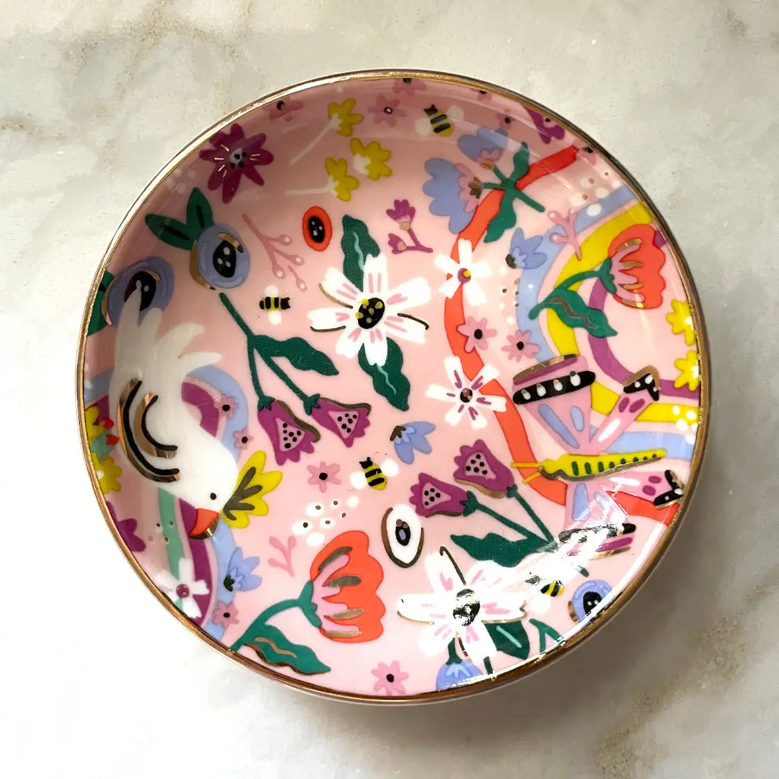 Idlewild Butterfly Garden Porcelain Trinket Dish - Little Miss Muffin Children & Home