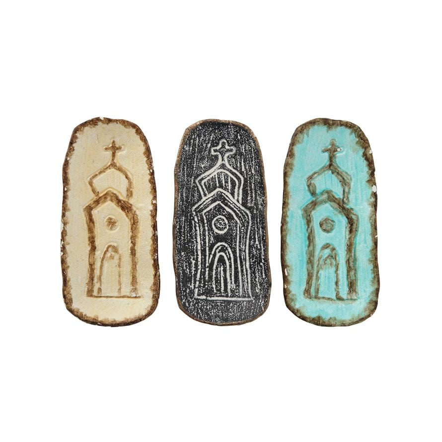 Creative Co-Op Creative Co-op Cast Iron Dish with Church - Little Miss Muffin Children & Home