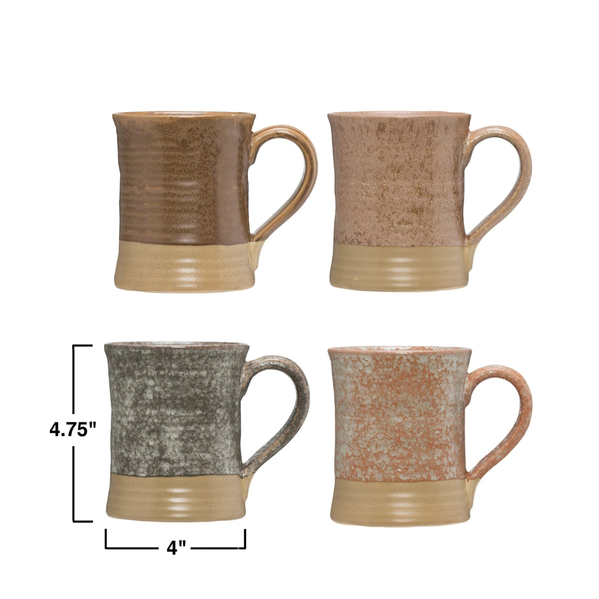 Creative Co-op Creative Co-op Glazed Stoneware Mug, Available in 4 Colors - Little Miss Muffin Children & Home