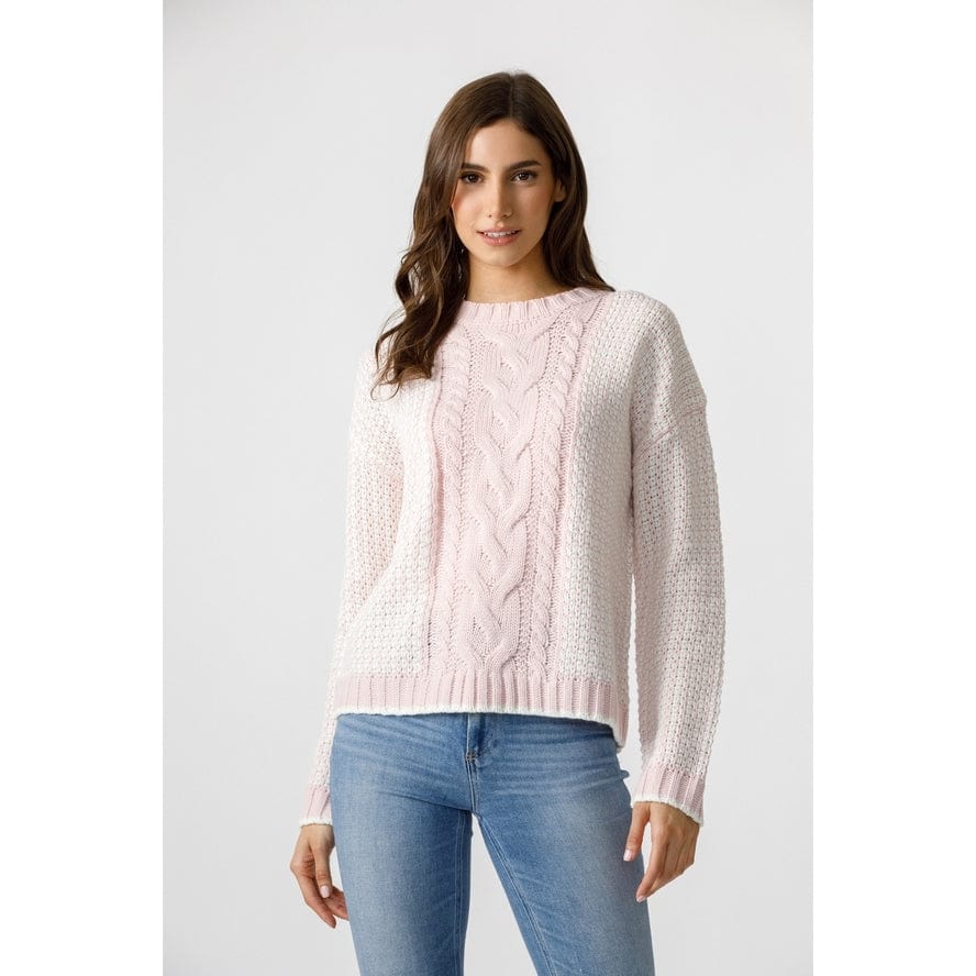 Storia Storia Cable Knit Crew Neck Sweater - Little Miss Muffin Children & Home
