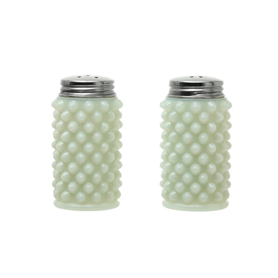 Creative Co-op Milk Glass Salt and Pepper Shakers Set of 2