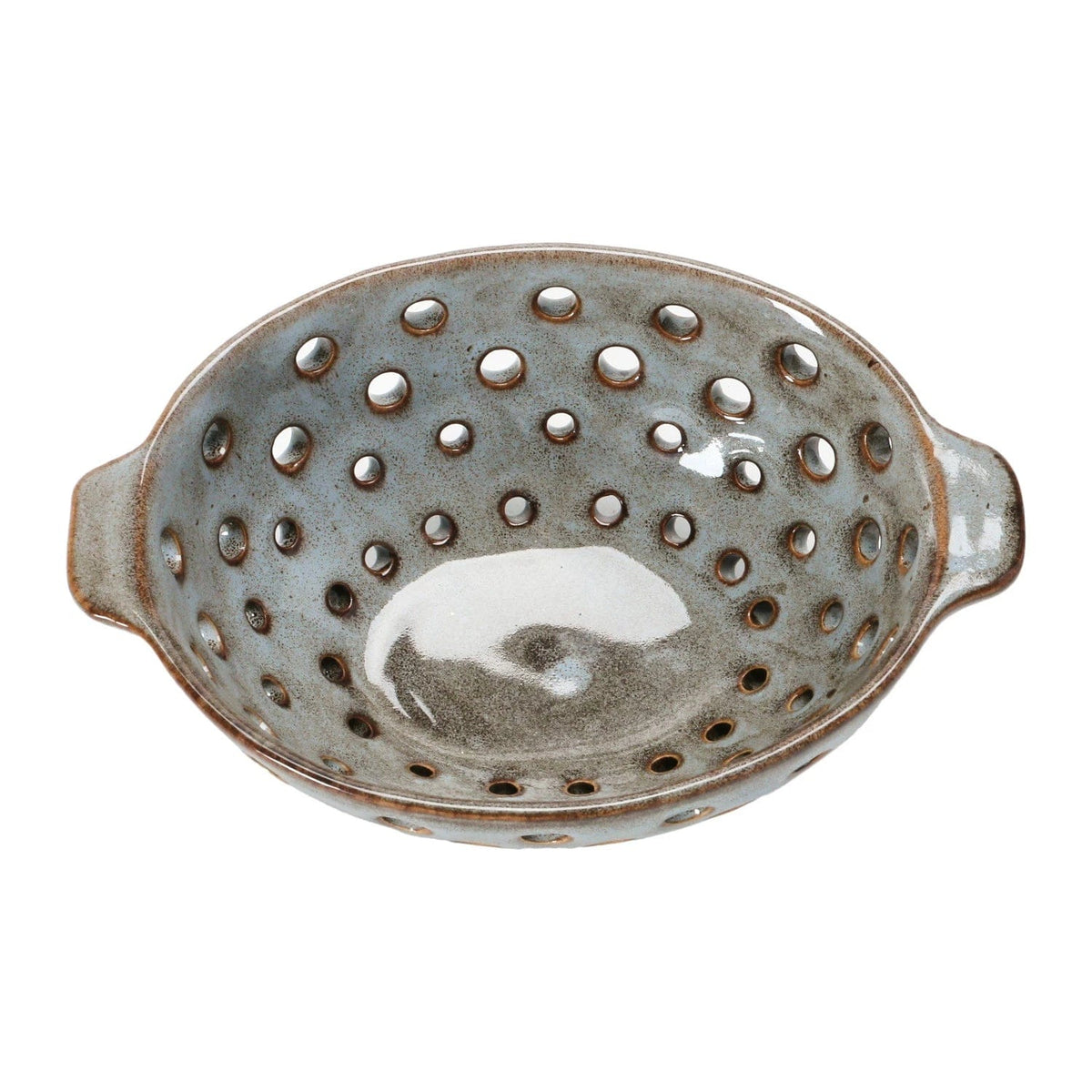 Creative Co-op Creative Co-op Stoneware Berry Bowl, Reactive Glaze, Brown - Little Miss Muffin Children & Home