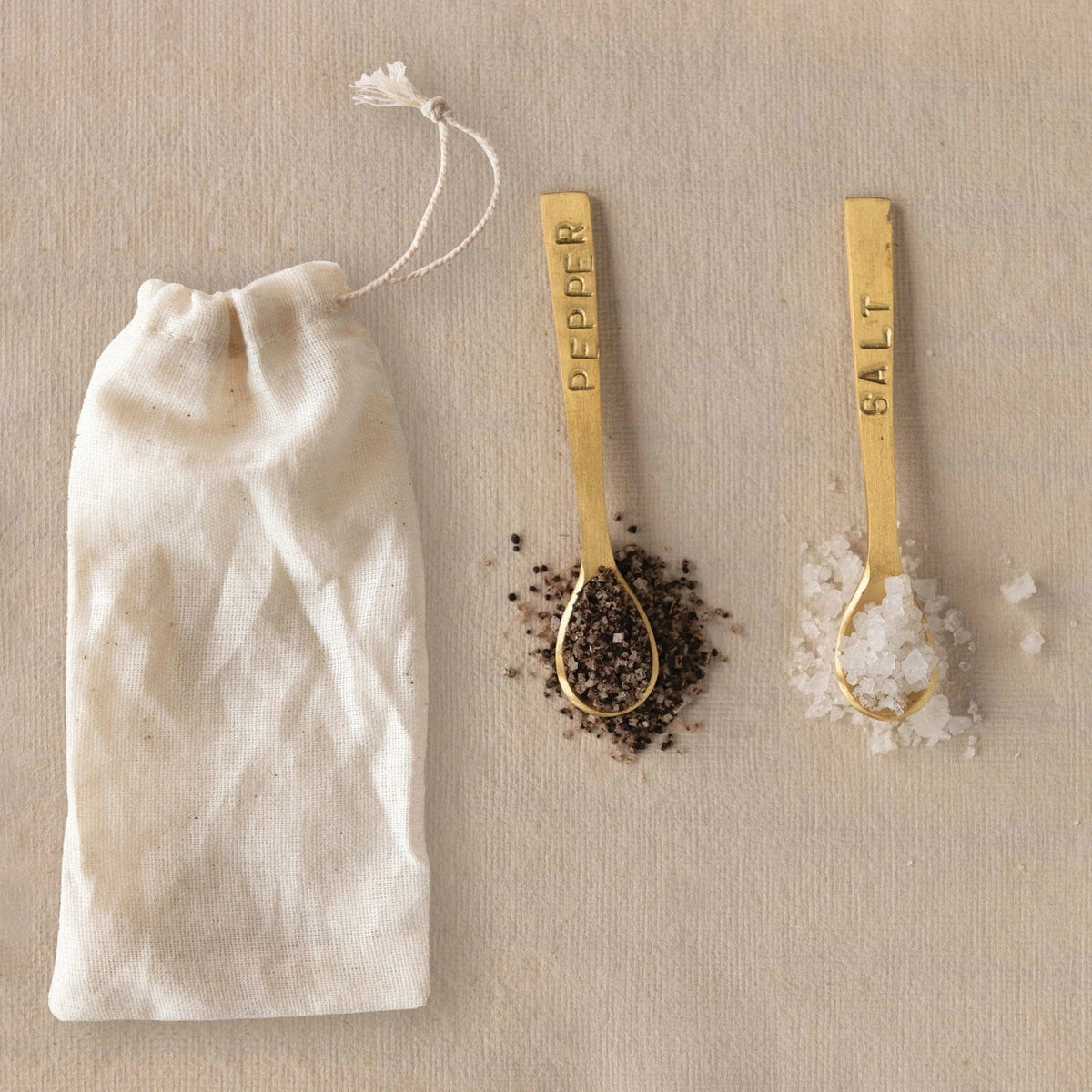 Creative Co-Op Creative Co-op Salt & Pepper Spoons - Little Miss Muffin Children & Home