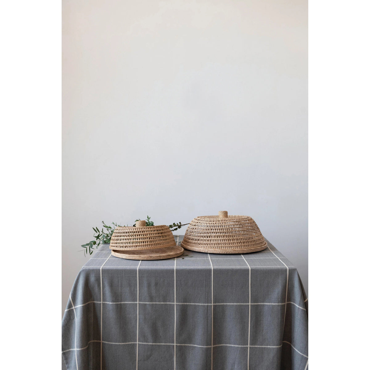 Creative Co-Op Creative Co-op Hand-Woven Rattan Trays with Rattan Food Covers - Little Miss Muffin Children & Home