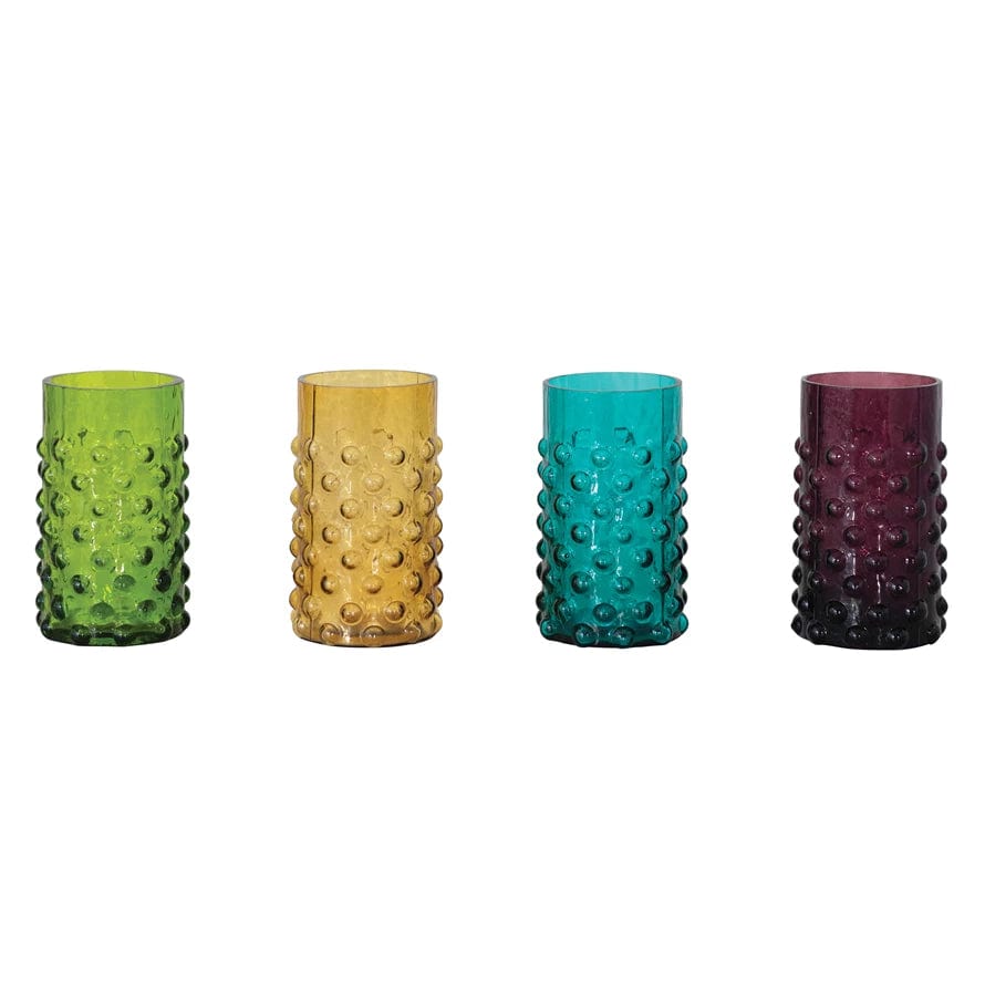 Creative Co-op Hobnail Drinking Glass