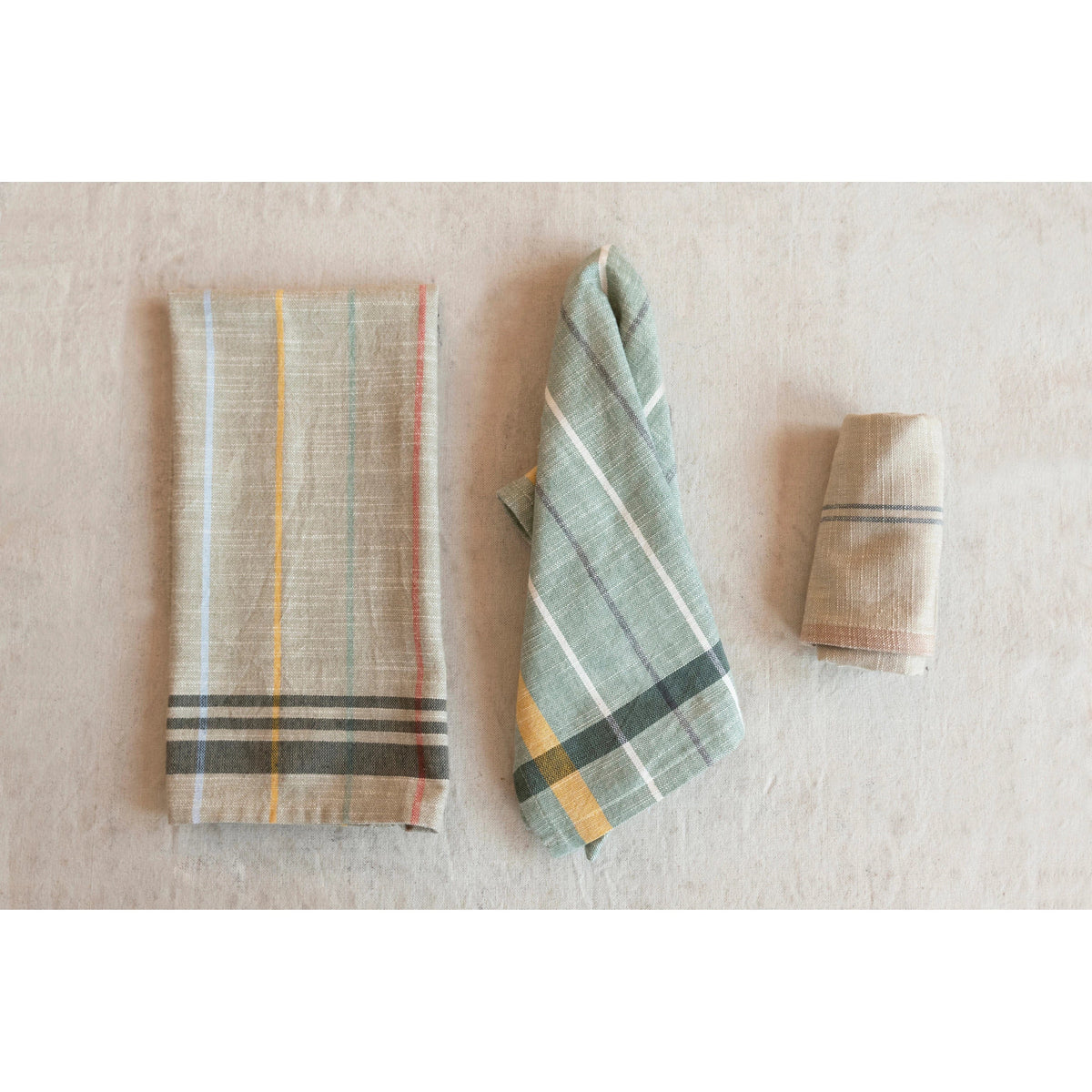 Creative Co-Op Creative Co-op Woven Cotton Tea Towel with Stripes - Little Miss Muffin Children & Home
