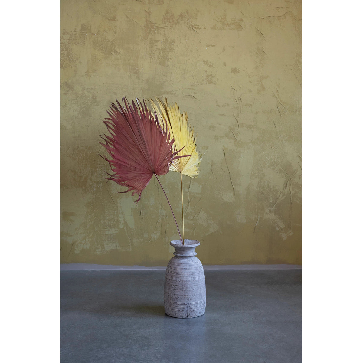 Creative Co-op Creative Co-op 44"-48"H Anahaw Dried Palm Leaf, Yellow (Each One Will Vary) - Little Miss Muffin Children & Home