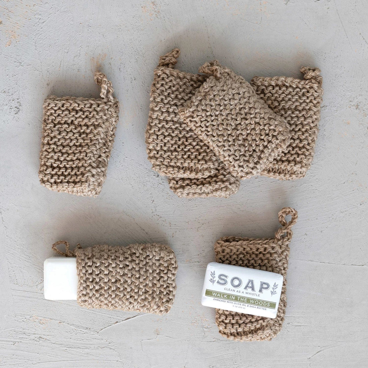 Creative Co-Op Creative Co-op Jute Crocheted Body Scrubber Soap Holder - Little Miss Muffin Children & Home