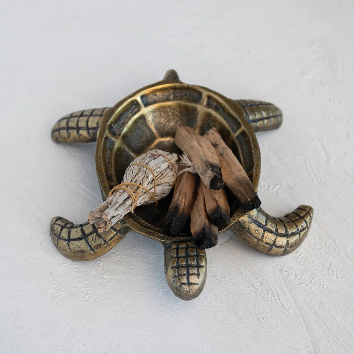 Creative Co-Op Creative Co-op Cast Aluminum Tortoise Dish, Antique Brass Finish - Little Miss Muffin Children & Home