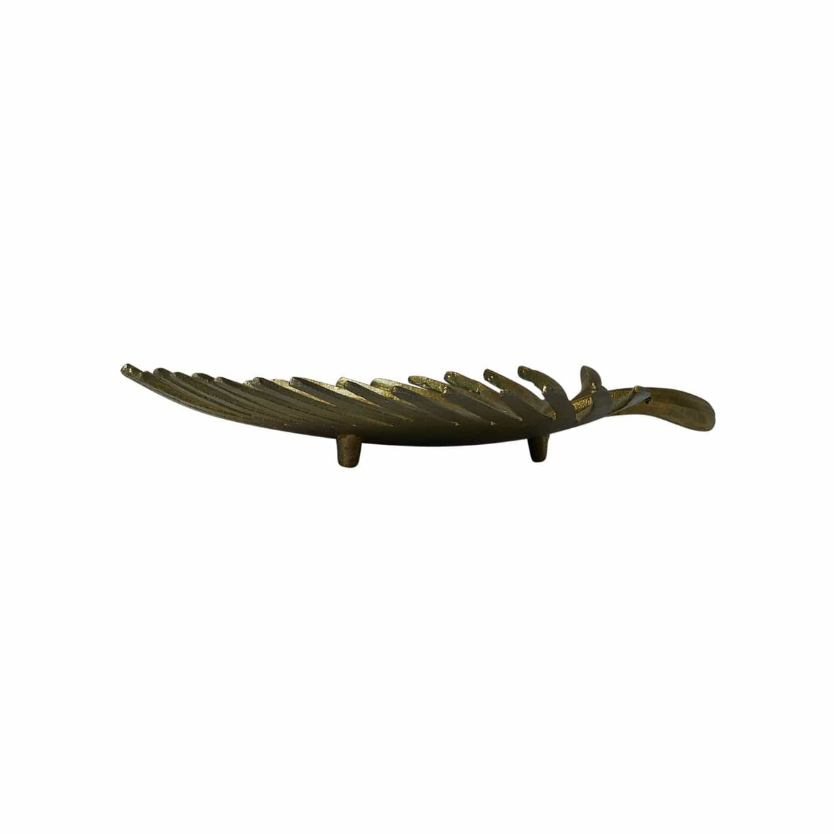 Creative Co-op Creative Co-op Decorative Cast Aluminum Palm Frond Tray, Antique Brass Finish - Little Miss Muffin Children & Home