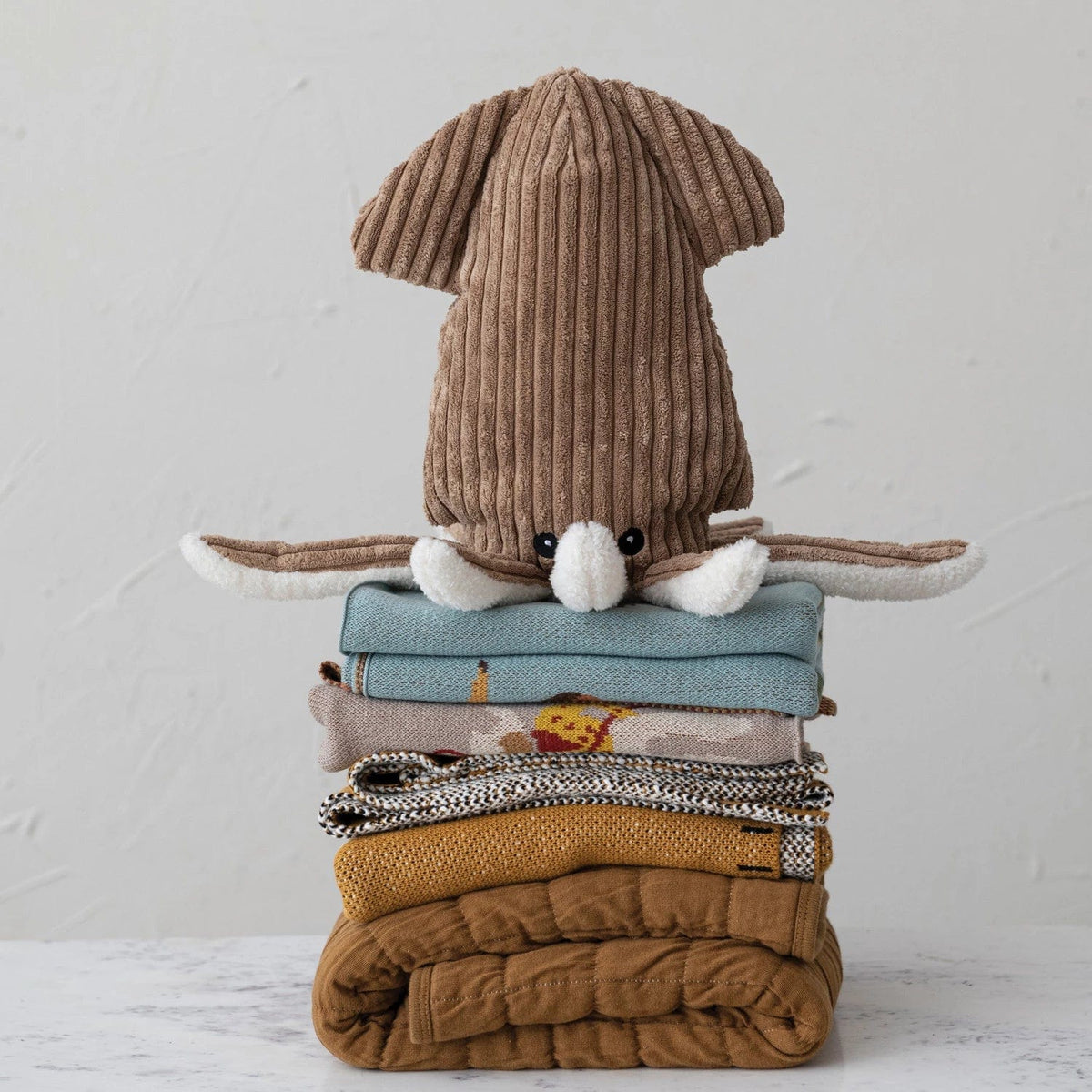 Creative Co-Op Creative Co-op Cotton Knit Baby Blanket with Ducks - Little Miss Muffin Children & Home