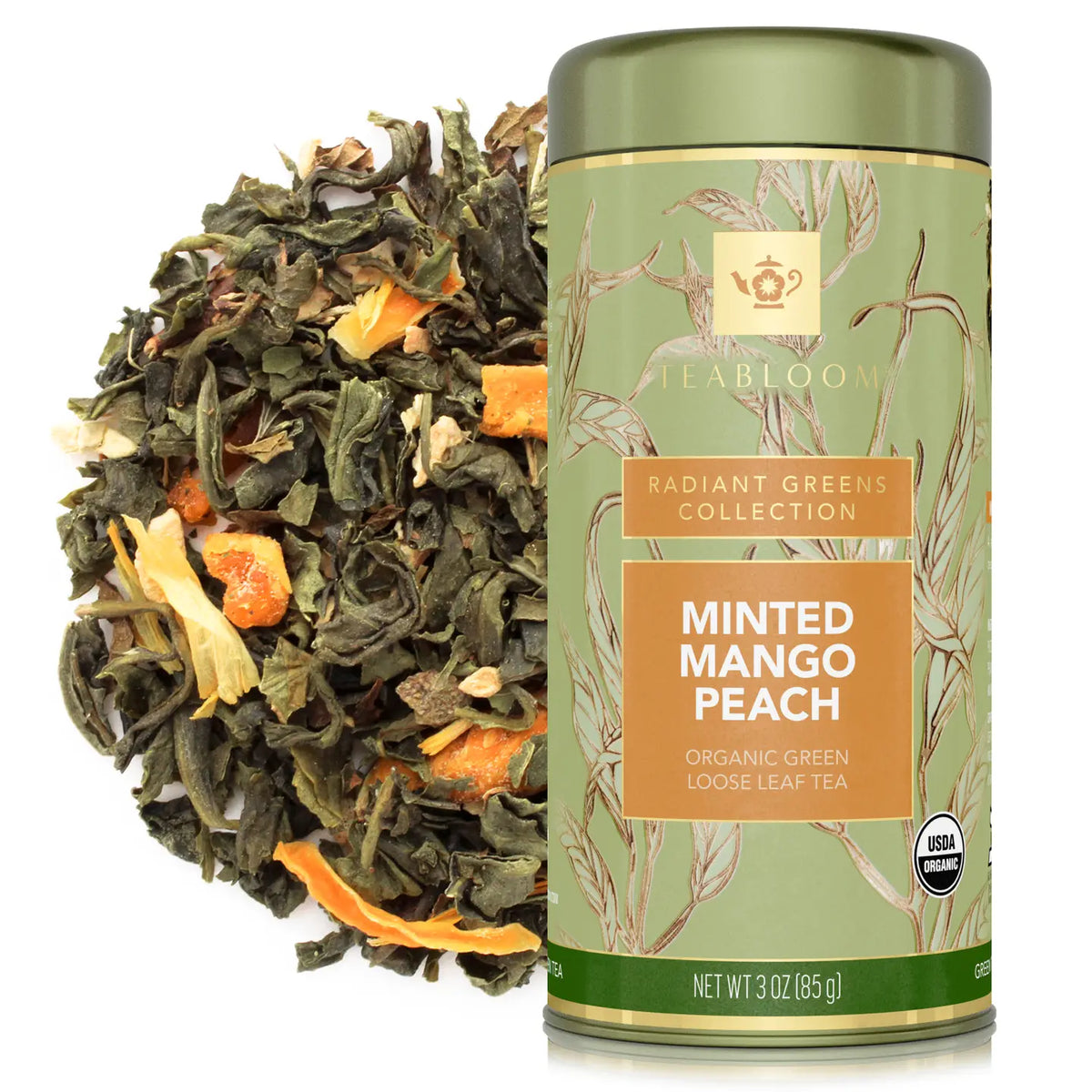 Minted Mango Peach Loose Leaf Tea Canister