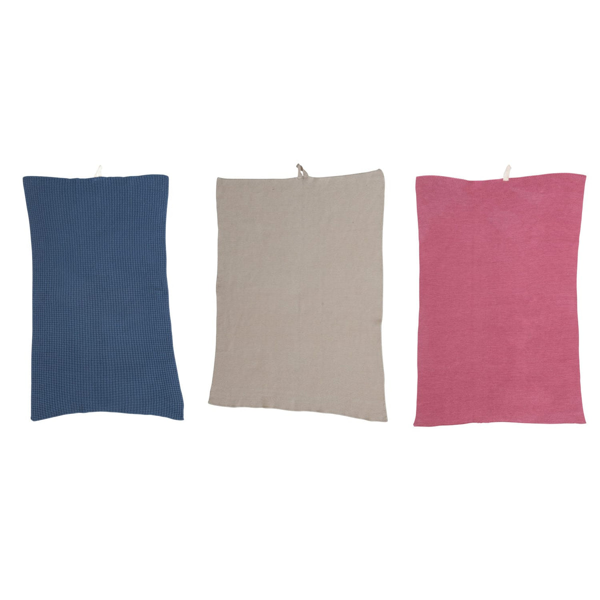 Cotton Knit Tea Towel with Loop, 3 Available Colors