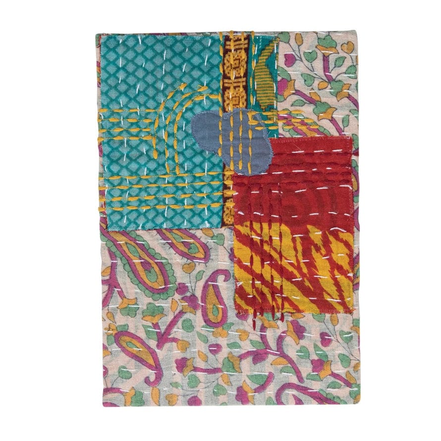 Creative Co-Op Creative Co-op Handmade Cotton Kantha Bound Paper Journal with 160 Ruled Pages - Little Miss Muffin Children & Home