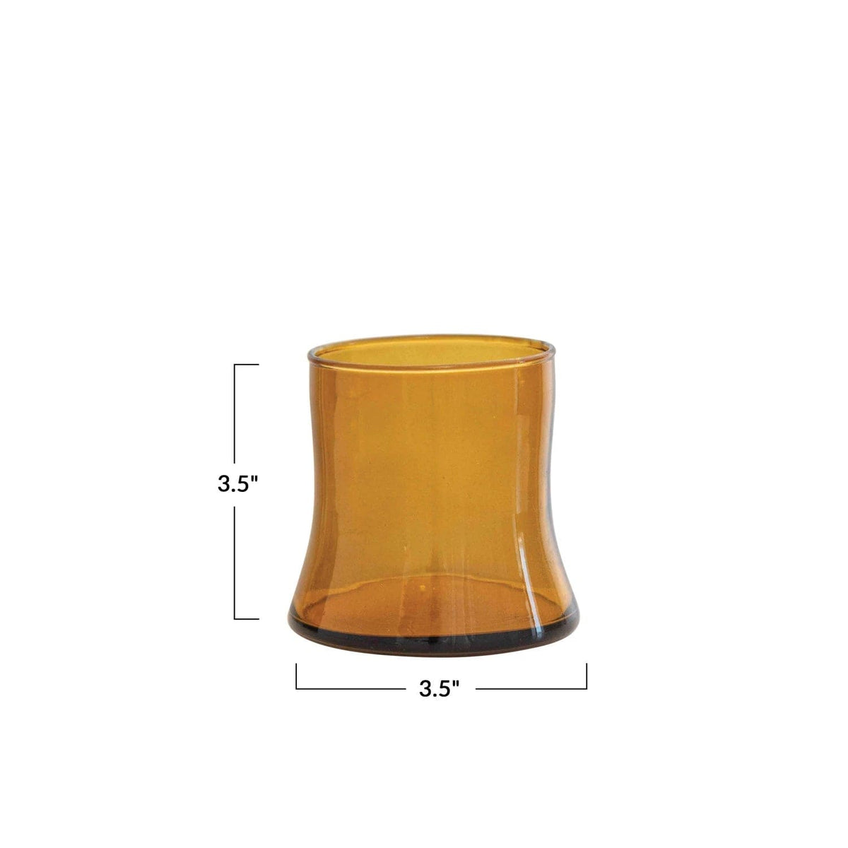 Creative Co-op Creative Co-op 10oz Drinking Glass, Amber Color - Little Miss Muffin Children & Home