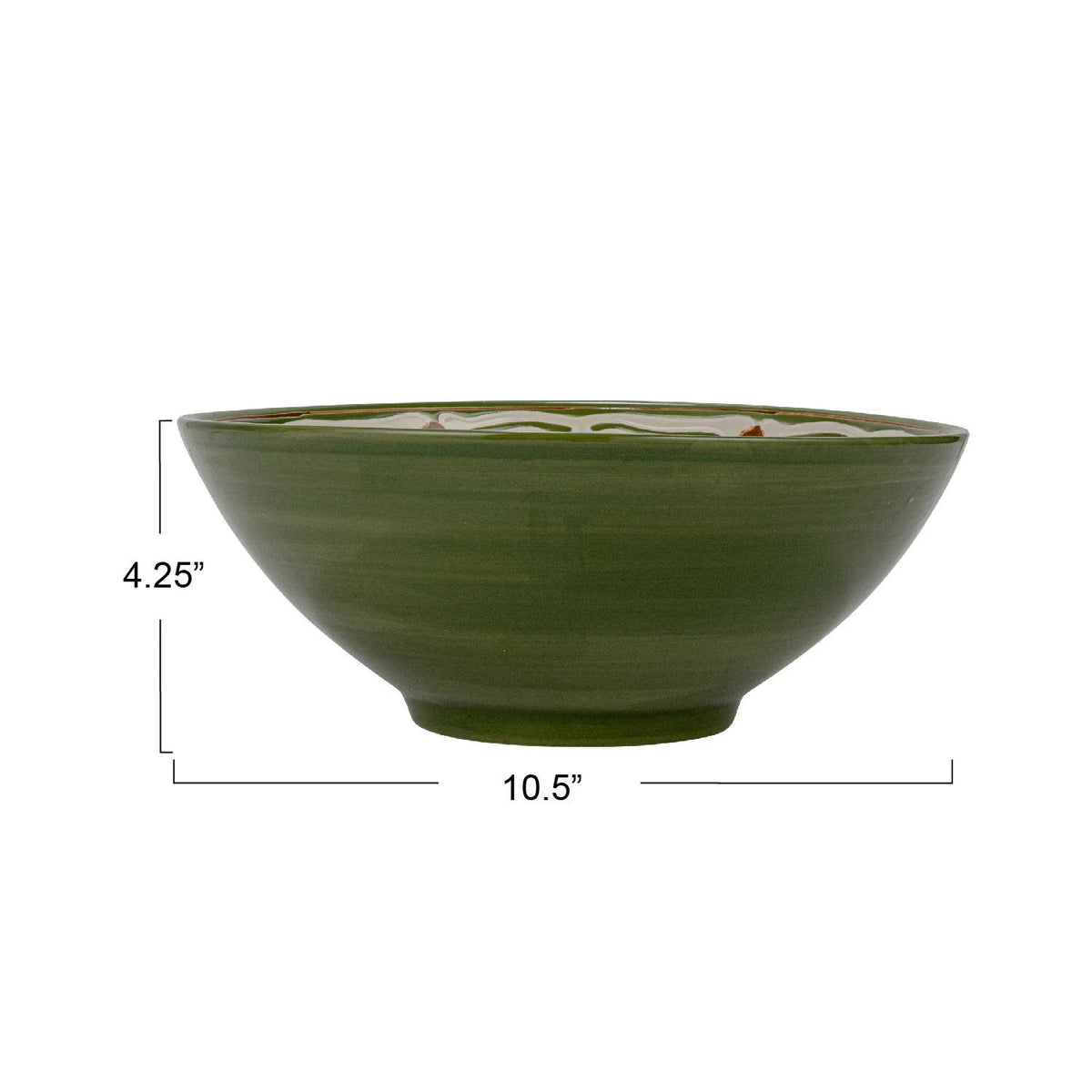 Creative Co-Op Creative Co-op Hand-Painted Stoneware Serving Bowl - Little Miss Muffin Children & Home