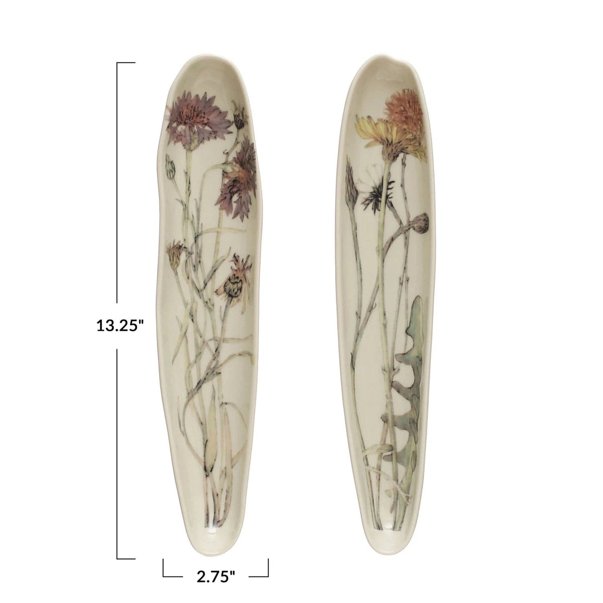 Creative Co-Op Creative Co-op 13" Stoneware Floral Platter - Little Miss Muffin Children & Home