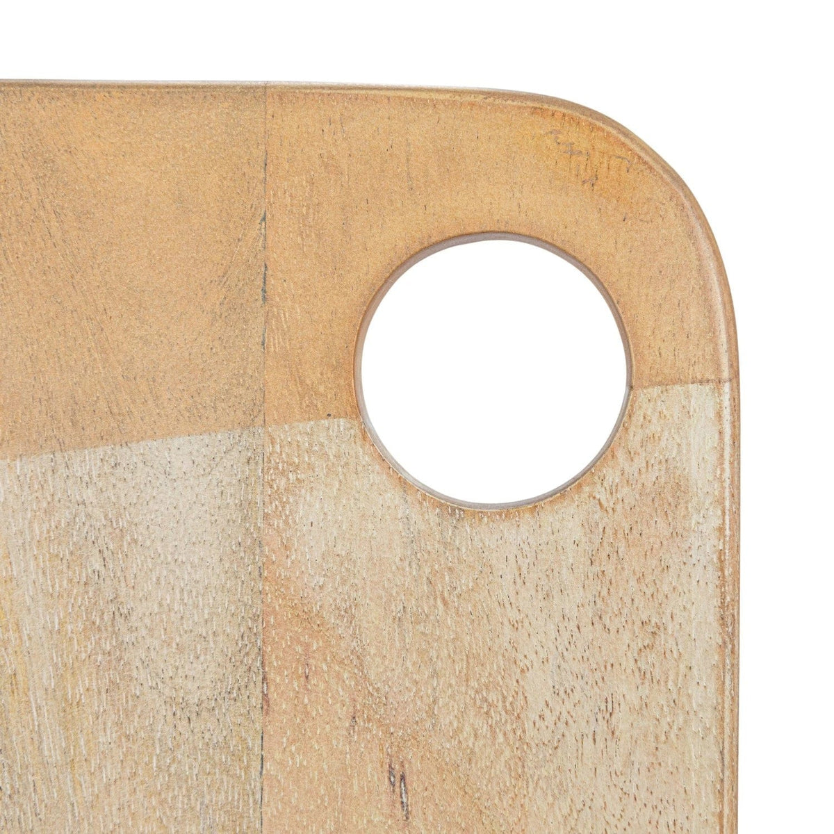 Creative Co-op Creative Co-op Wide Whitewashed Mango Wood Rectangle Cheese/Cutting Board with Handle - Little Miss Muffin Children & Home