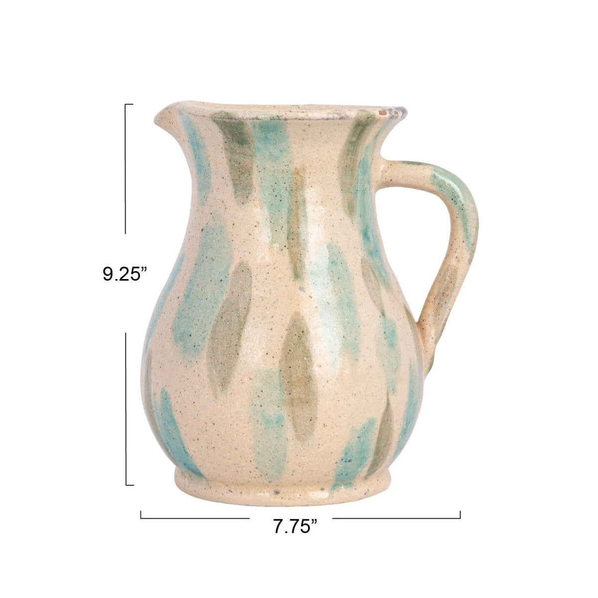 Creative Co-op 72 oz. Hand-Painted Terra-cotta Pitcher (Each One Will Vary) - Little Miss Muffin Children & Home
