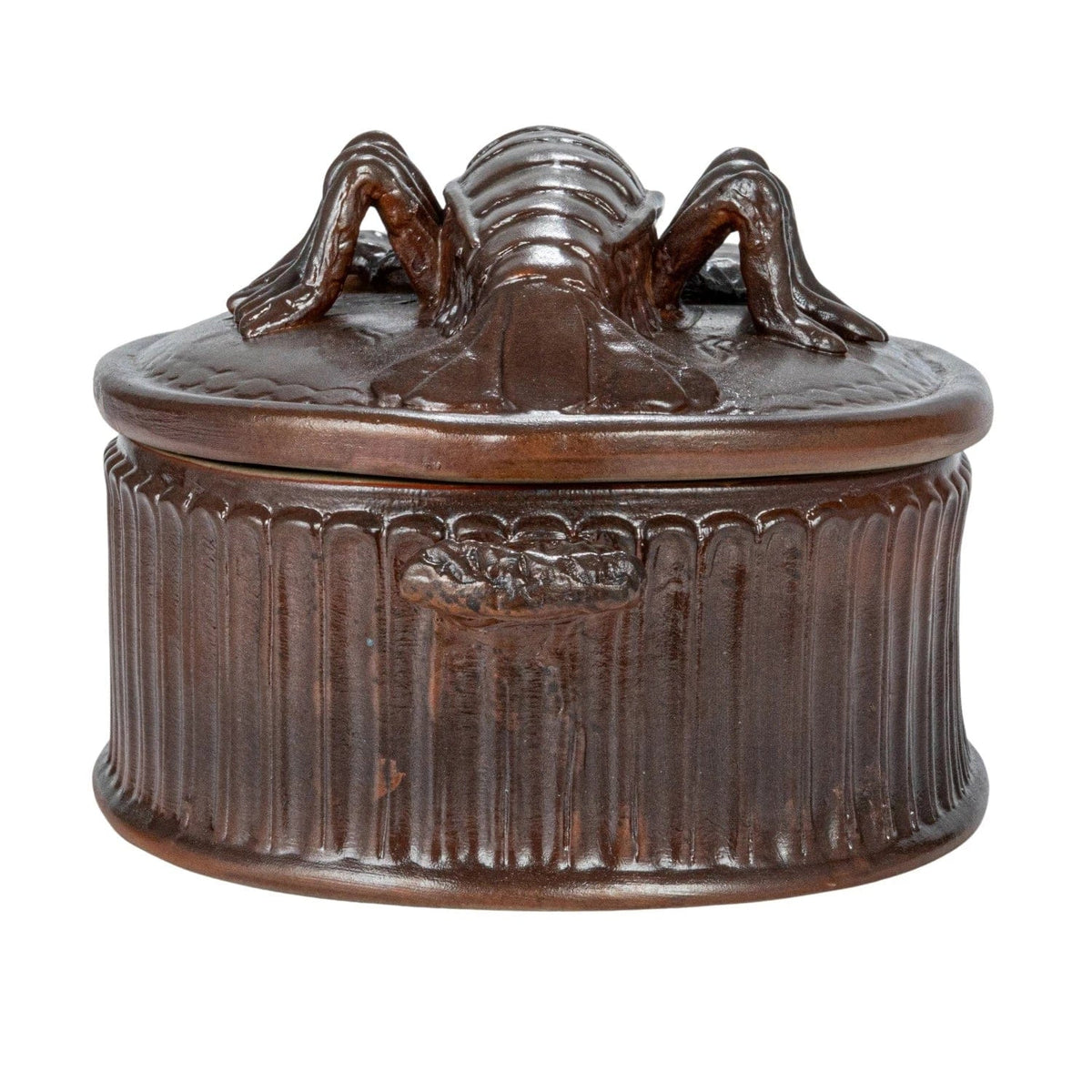 Creative Co-op Creative Co-op Brown Matte 2 Quart Stoneware Baker with Lobster Handle (Each One Will Vary) - Little Miss Muffin Children & Home