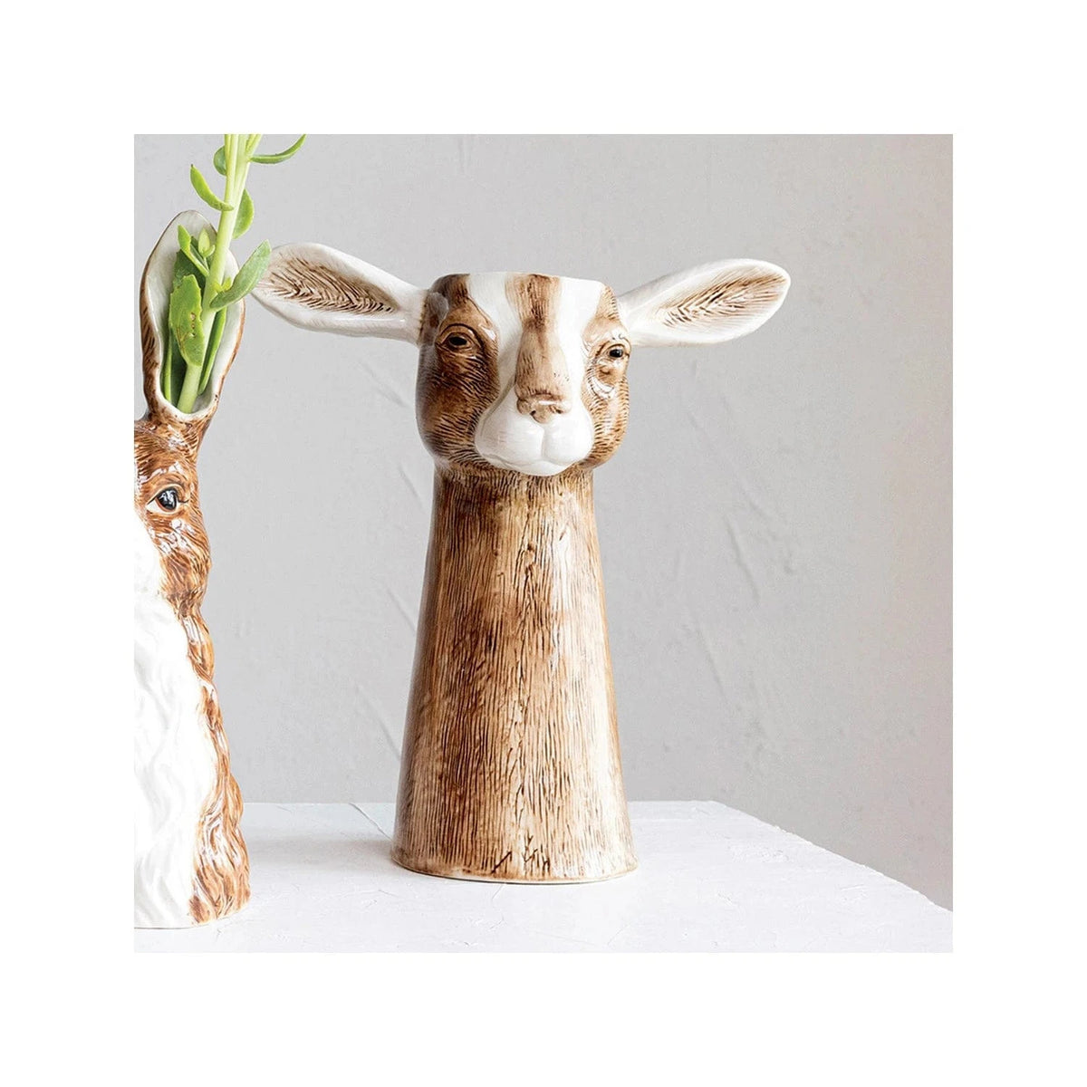Creative Co-op Hand-Painted Stoneware Goat Vase - Little Miss Muffin Children & Home