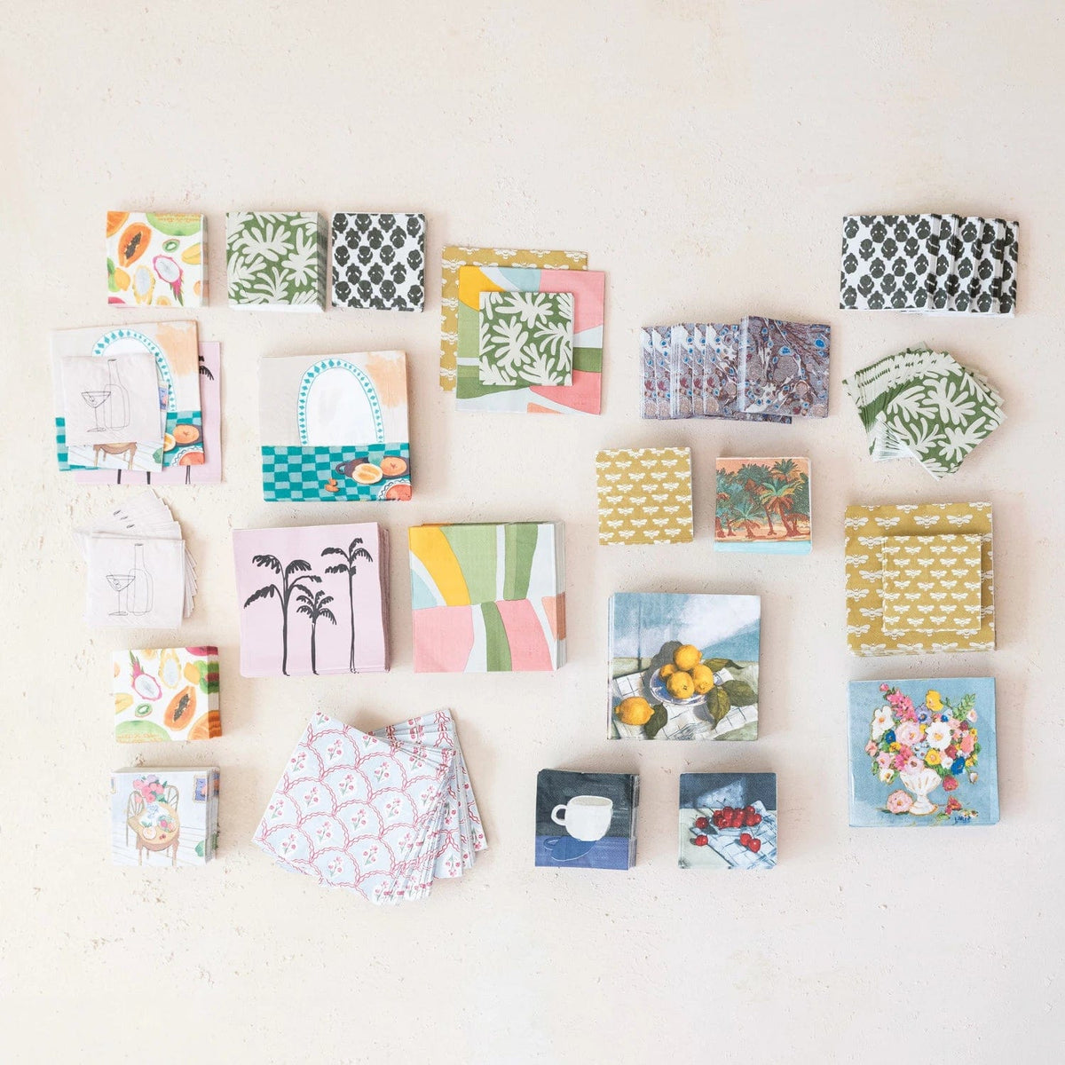 Creative Co-Op Creative Co-op Paper Cocktail Napkins with Dining Table Design - Little Miss Muffin Children & Home