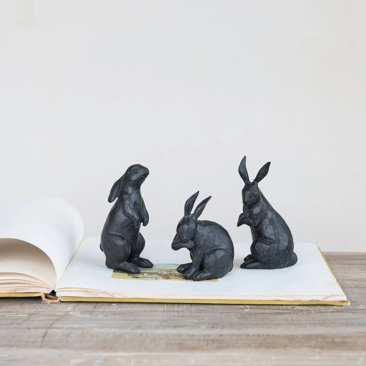 Creative Co-op Resin Rabbit with Cast Iron Finish, 3 Styles Available - Little Miss Muffin Children & Home