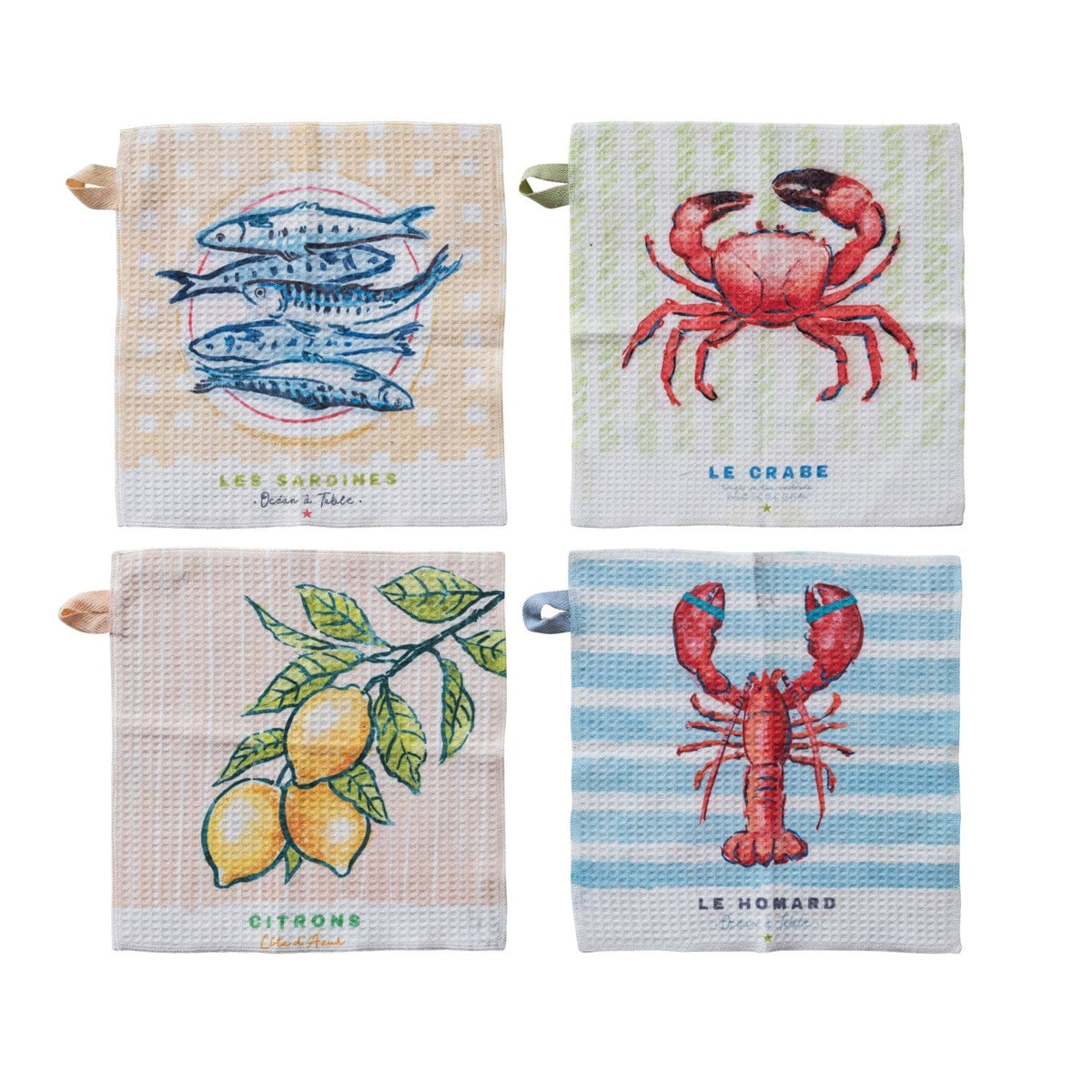Creative Co-op Printed Recycled Microfiber Dish Cloth, 4 Available Styles - Little Miss Muffin Children & Home