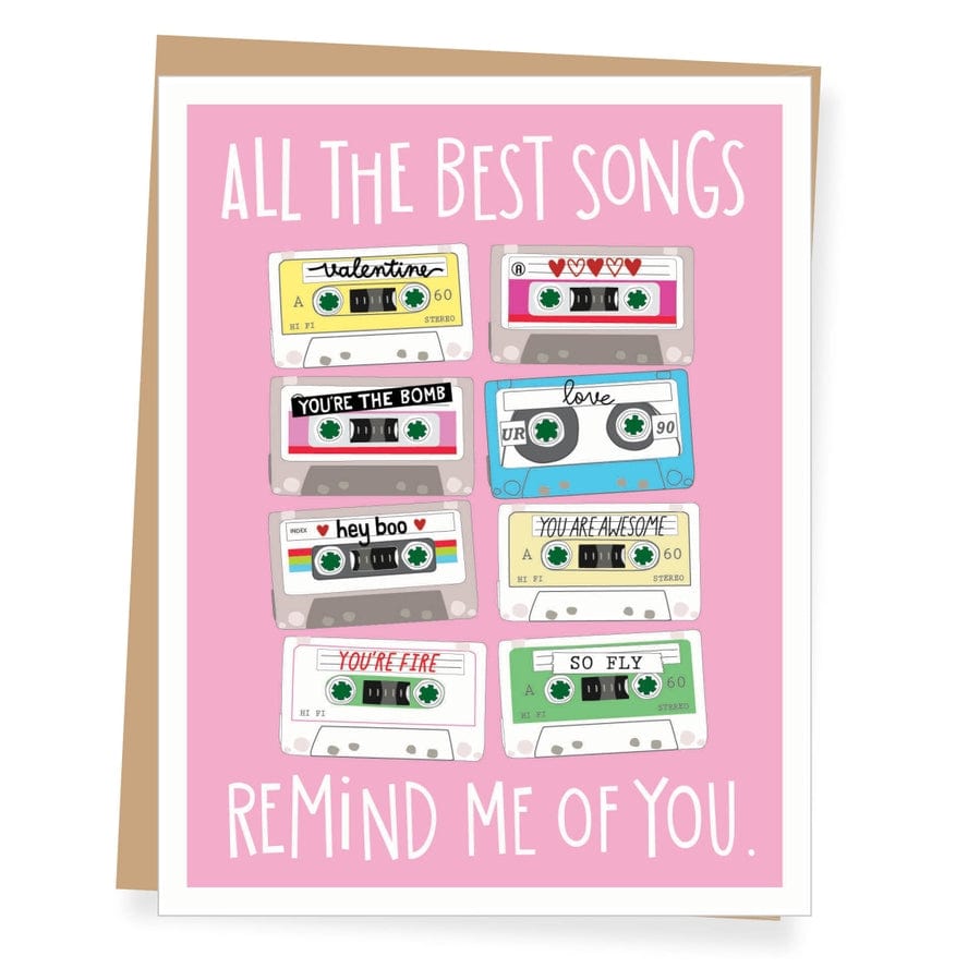 Apartment 2 Cards Apartment 2 Cards All the Best Songs Valentine's Day Card - Little Miss Muffin Children & Home