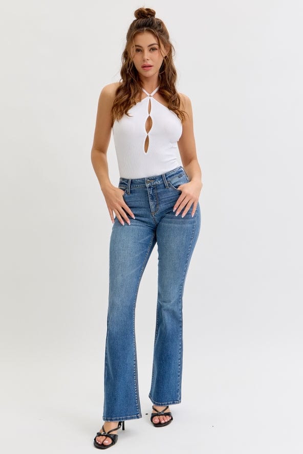 Cello Jeans Mid-Rise Bootcut Jeans in Medium Denim - Little Miss Muffin Children & Home