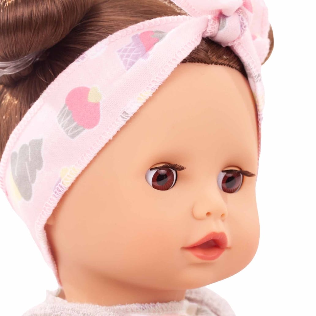 Gotz Gotz Muffin Popsicle 13" Soft Baby Doll with Brown Hair & Sleeping Eyes - Little Miss Muffin Children & Home