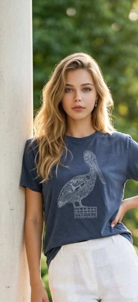 Whereable Art Washed Navy Pelican Gulf Coast Graphic Tee - Little Miss Muffin Children & Home
