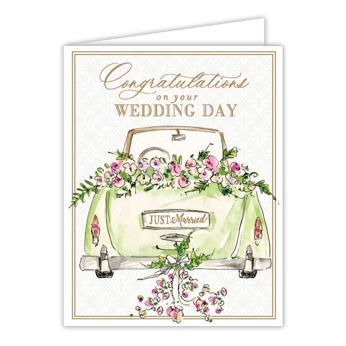 RosanneBeck Collections Congratulations on your Wedding Day Car Greeting Card - Little Miss Muffin Children & Home