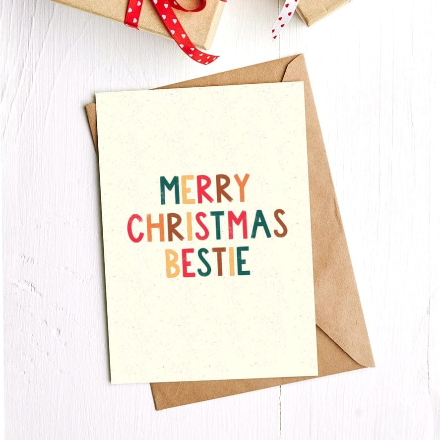 Big Moods Big Moods "Merry Christmas Bestie" Christmas Card - Little Miss Muffin Children & Home