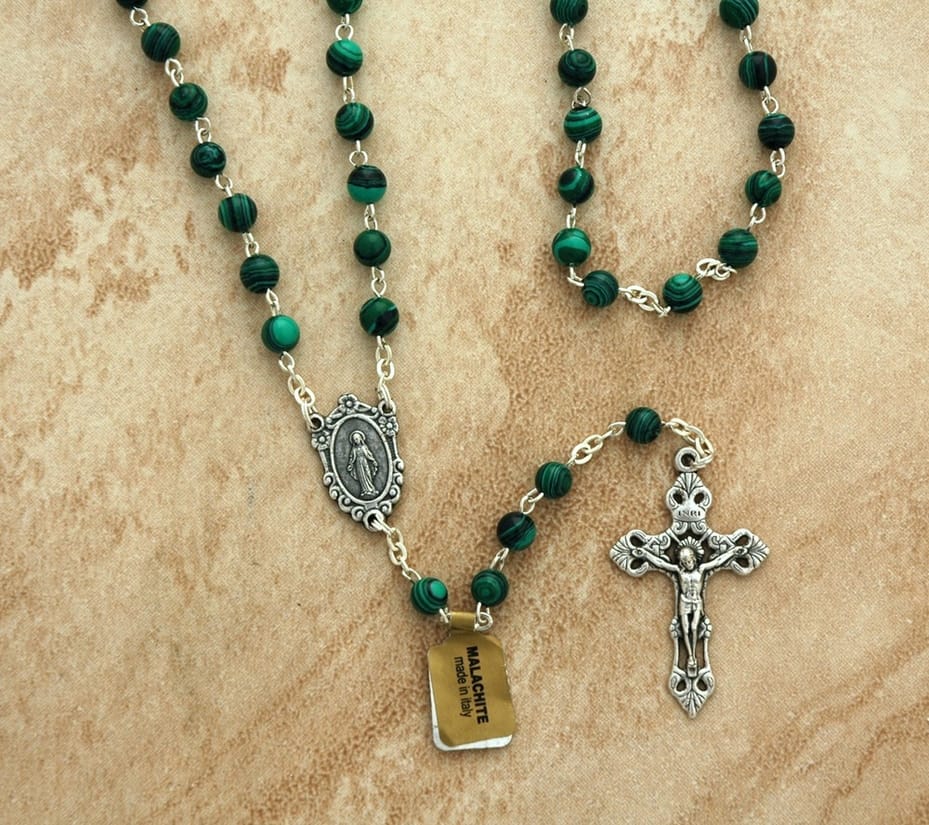 Contreras Designs Malachite Rosary - Little Miss Muffin Children & Home