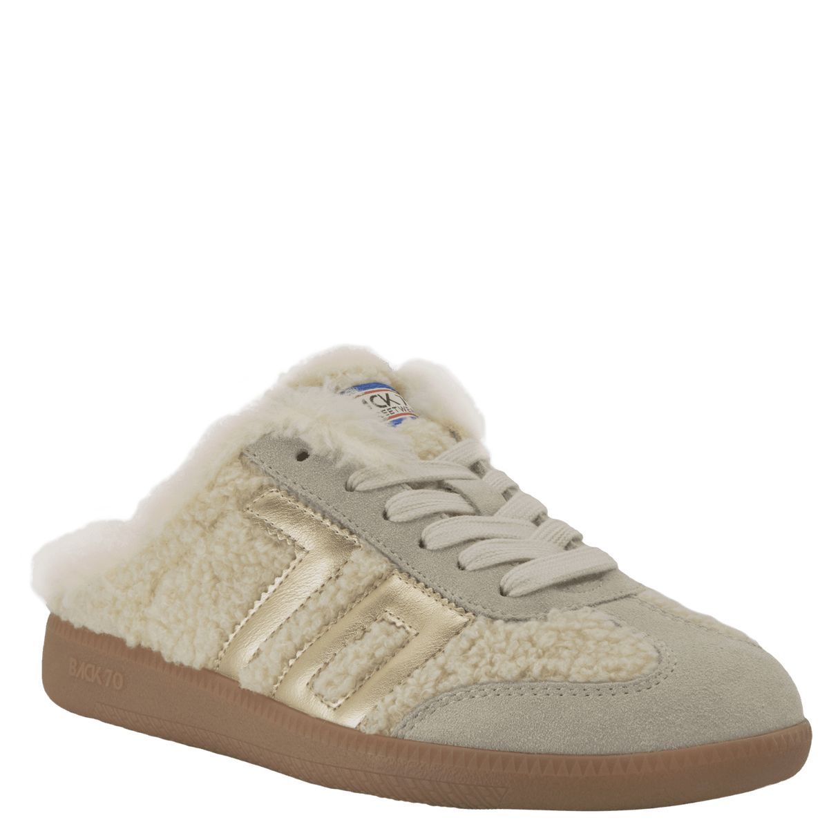 Back 70 Streetwear Easter FL Backless Sneakers in Butter Gold - Little Miss Muffin Children & Home