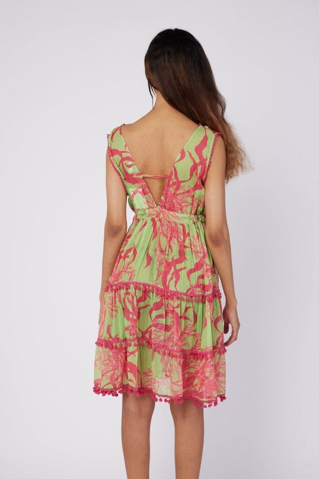 ModaPosa / Moda Fashion LLC ModaPosa Paula Cover Up Pink Green Spring - Little Miss Muffin Children & Home